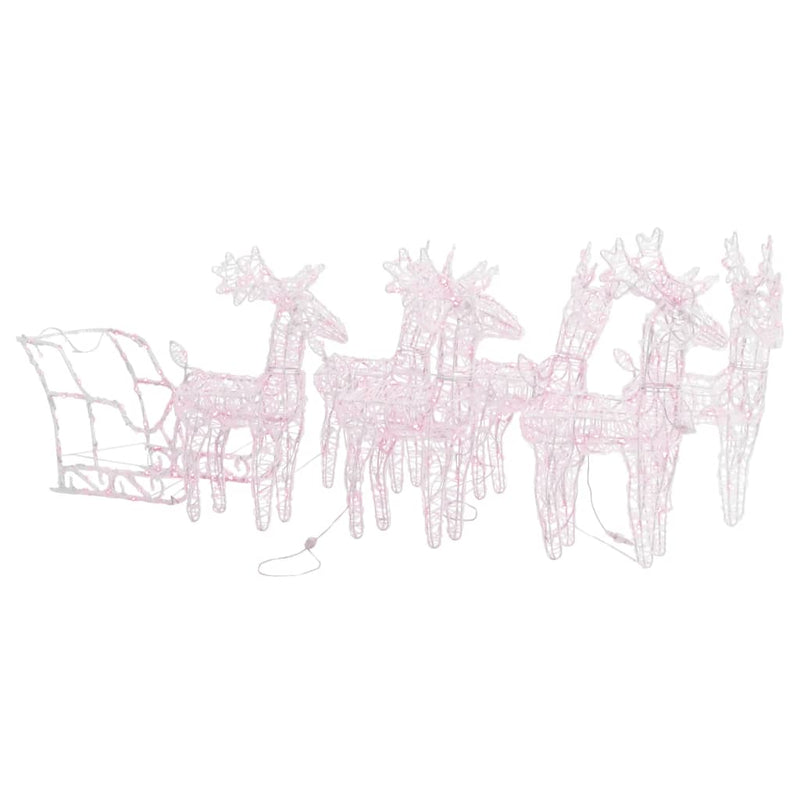 Reindeers & Sleigh Christmas Decoration 320 LEDs Acrylic Payday Deals