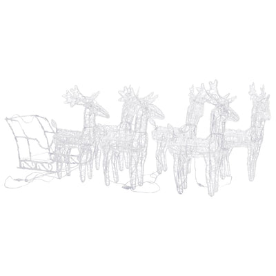 Reindeers & Sleigh Christmas Decoration 320 LEDs Acrylic Payday Deals