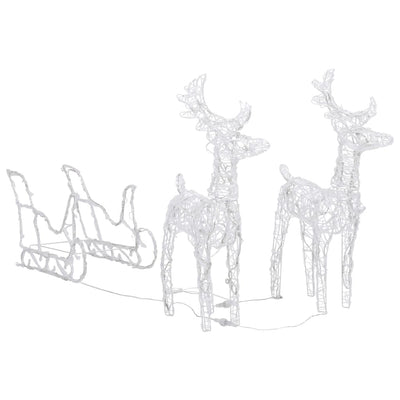 Reindeers & Sleigh Christmas Decoration 320 LEDs Acrylic Payday Deals