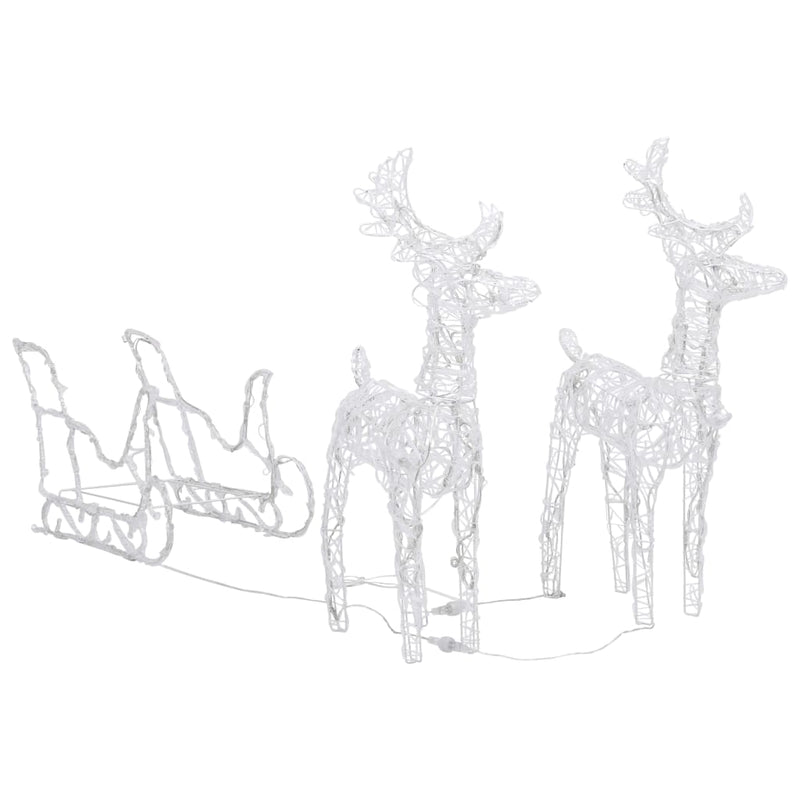 Reindeers & Sleigh Christmas Decoration 320 LEDs Acrylic Payday Deals