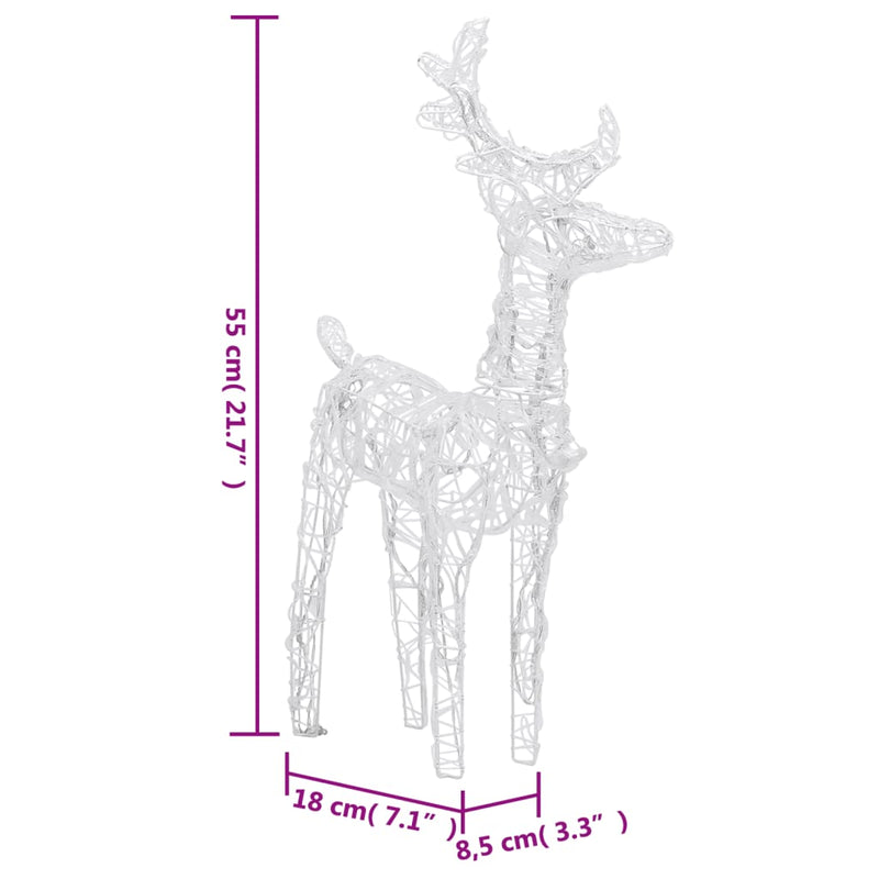 Reindeers & Sleigh Christmas Decoration 320 LEDs Acrylic Payday Deals