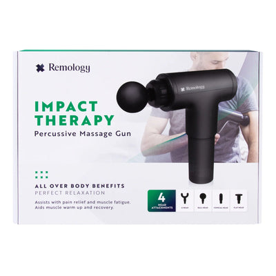 Remology Impact Therapy Percussive Massage Gun includes 4 Heads Payday Deals