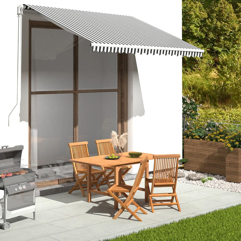 Replacement Fabric for Awning Anthracite and White 3x2.5 m Payday Deals
