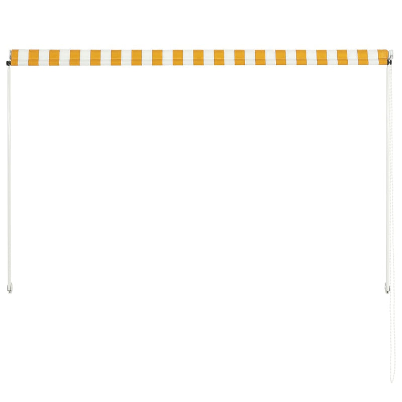 Retractable Awning 200x150 cm Yellow and White Payday Deals
