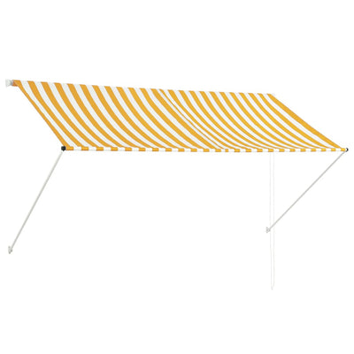 Retractable Awning 250x150 cm Yellow and White Payday Deals
