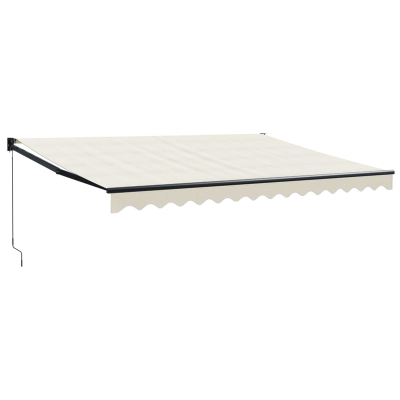 Retractable Awning Cream 4x3 m Fabric and Aluminium Payday Deals