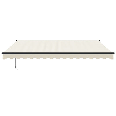 Retractable Awning Cream 4x3 m Fabric and Aluminium Payday Deals