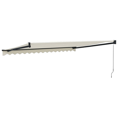 Retractable Awning Cream 4x3 m Fabric and Aluminium Payday Deals