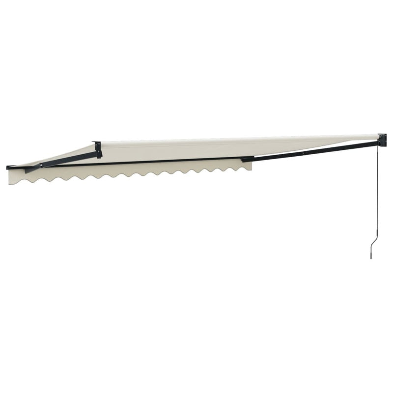 Retractable Awning Cream 4x3 m Fabric and Aluminium Payday Deals
