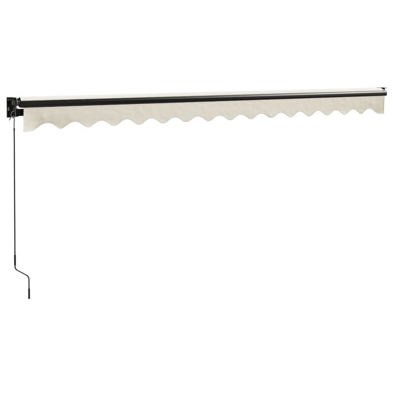 Retractable Awning Cream 4x3 m Fabric and Aluminium Payday Deals