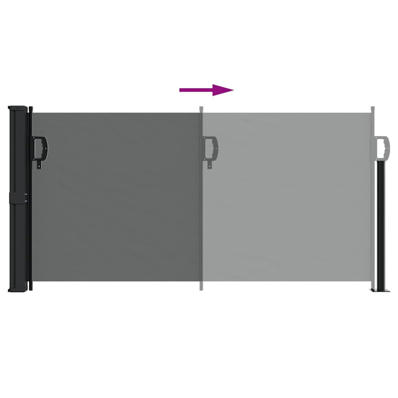 Retractable Side Awning Anthracite 100x500 cm Payday Deals