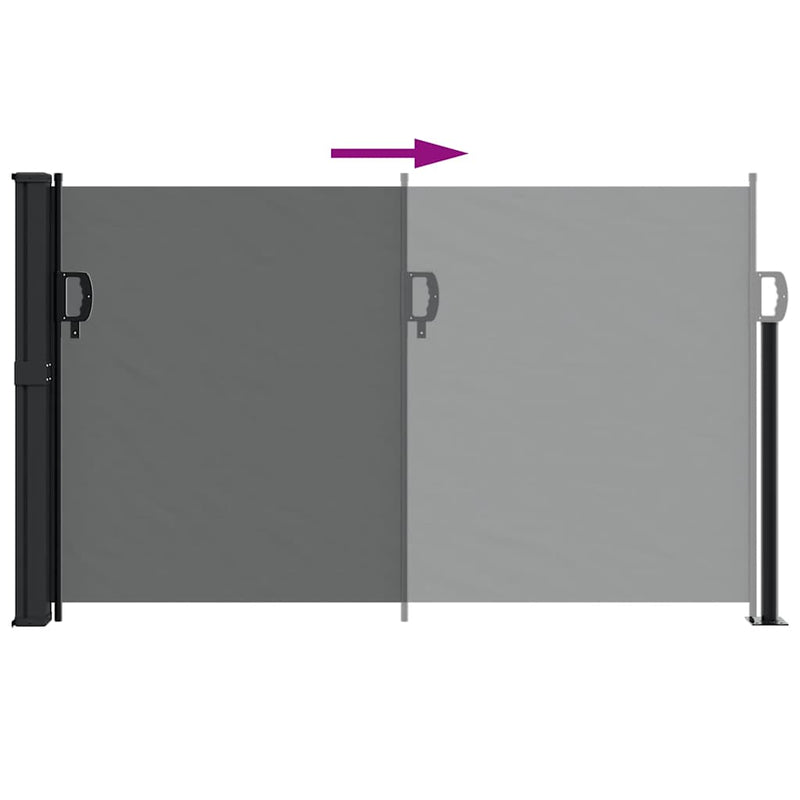 Retractable Side Awning Anthracite 120x600 cm Payday Deals