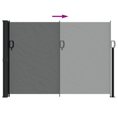 Retractable Side Awning Anthracite 140x500 cm Payday Deals