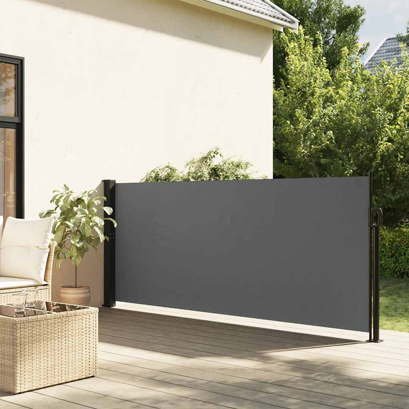 Retractable Side Awning Anthracite 140x600 cm Payday Deals
