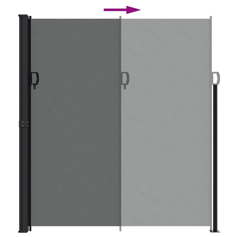 Retractable Side Awning Anthracite 220x600 cm Payday Deals