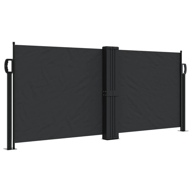 Retractable Side Awning Black 100x1000 cm Payday Deals