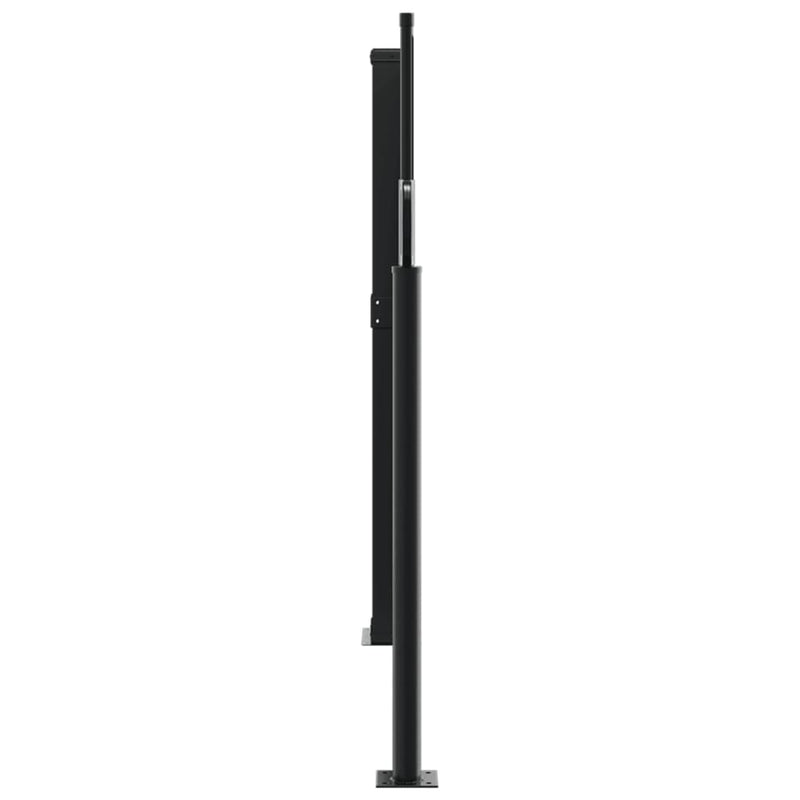 Retractable Side Awning Black 100x1000 cm Payday Deals