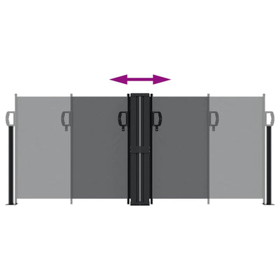 Retractable Side Awning Black 100x1000 cm Payday Deals