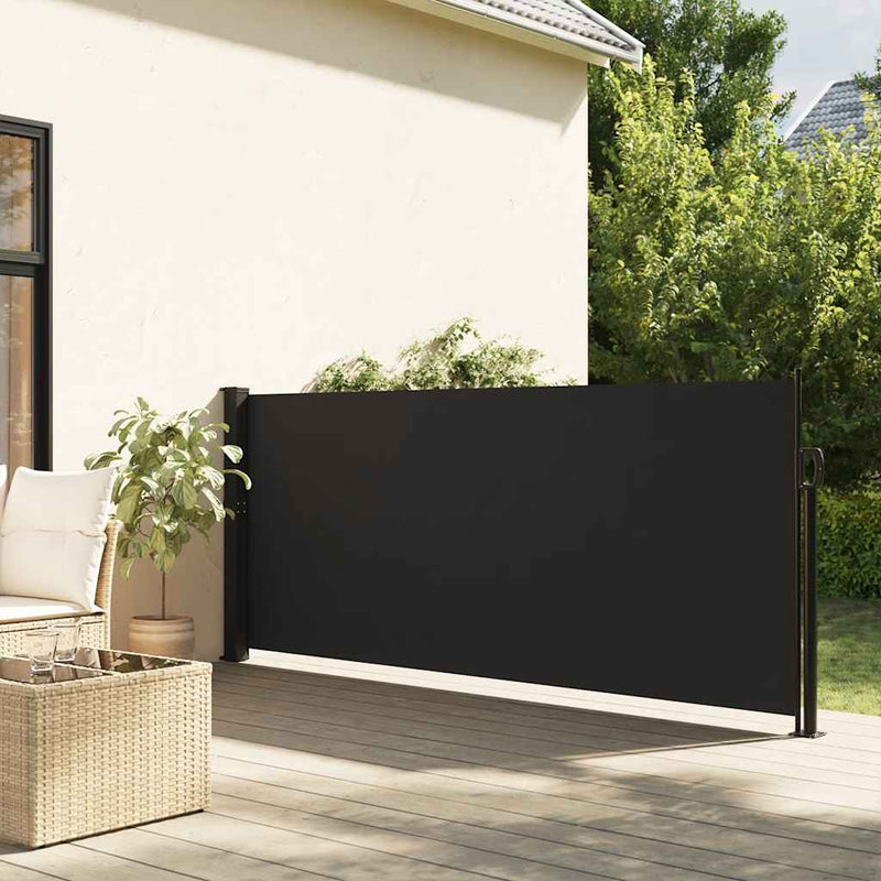 Retractable Side Awning Black 117x300 cm Payday Deals