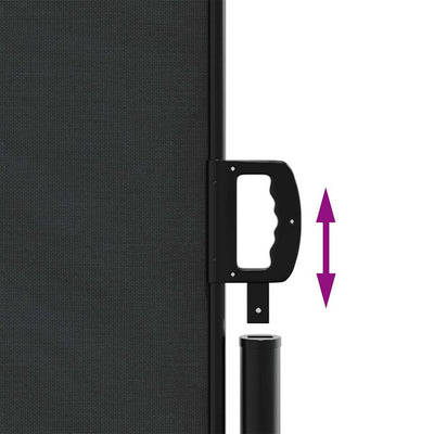 Retractable Side Awning Black 120x600 cm Payday Deals