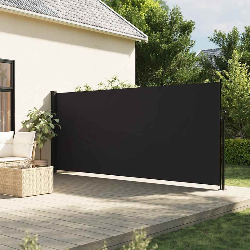 Retractable Side Awning Black 160x300 cm Payday Deals