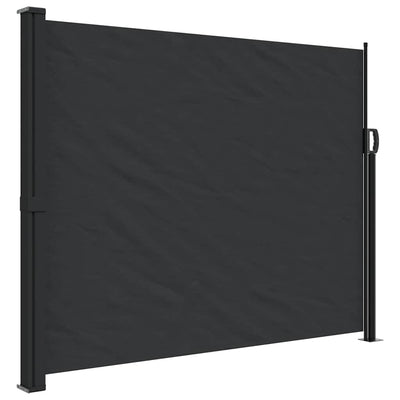 Retractable Side Awning Black 160x600 cm Payday Deals