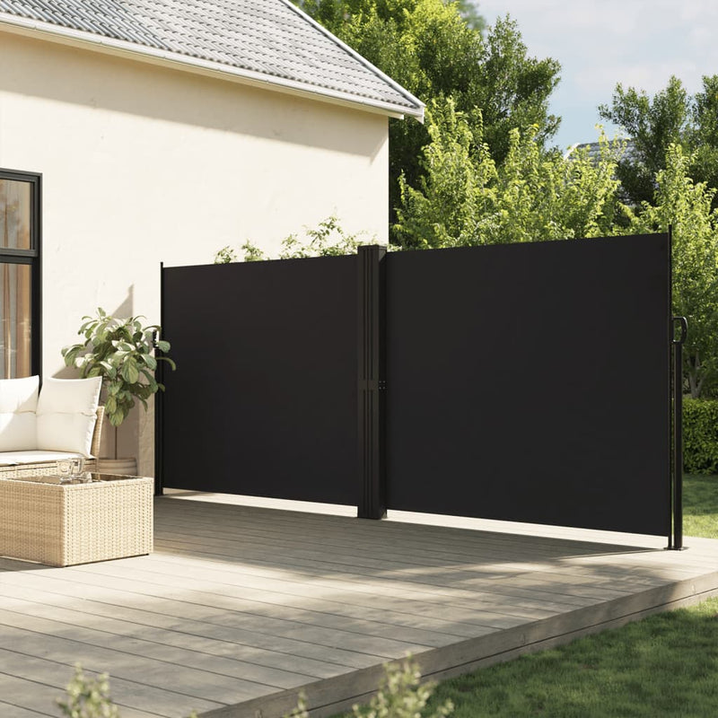 Retractable Side Awning Black 180x1000 cm Payday Deals