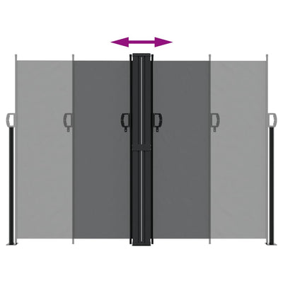 Retractable Side Awning Black 180x1000 cm Payday Deals