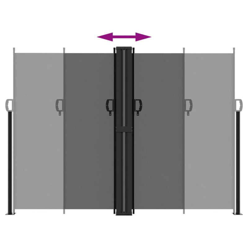 Retractable Side Awning Black 180x1000 cm Payday Deals