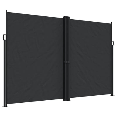Retractable Side Awning Black 220x1000 cm Payday Deals