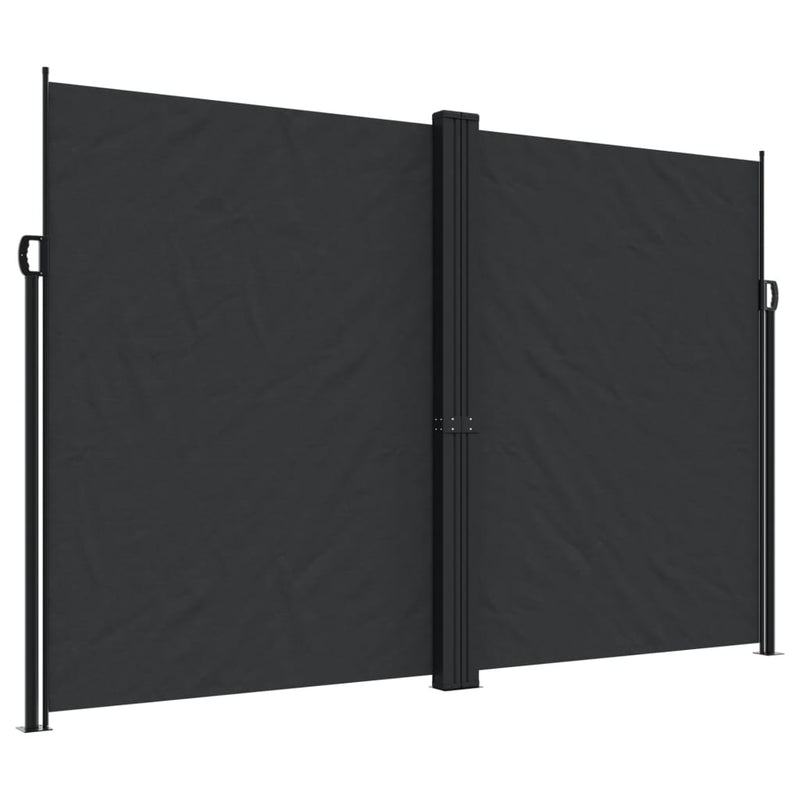 Retractable Side Awning Black 220x1000 cm Payday Deals