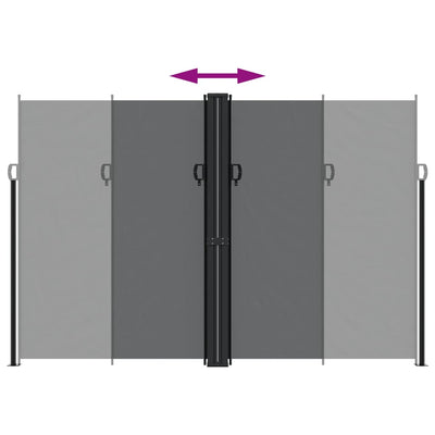 Retractable Side Awning Black 220x1000 cm Payday Deals