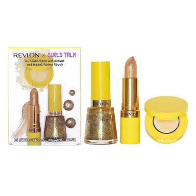 Revlon X Gurls Talk Cosmetic Set, Lipstick, Eyeshadow Putty & Nail Enamel Female Health