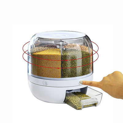 Rice Storage Cereal Dispenser Grain Container Rotating Dry Food Box Payday Deals