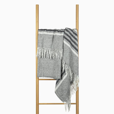 Richmond Throw - Reclaimed Wool Blend - Grey Payday Deals