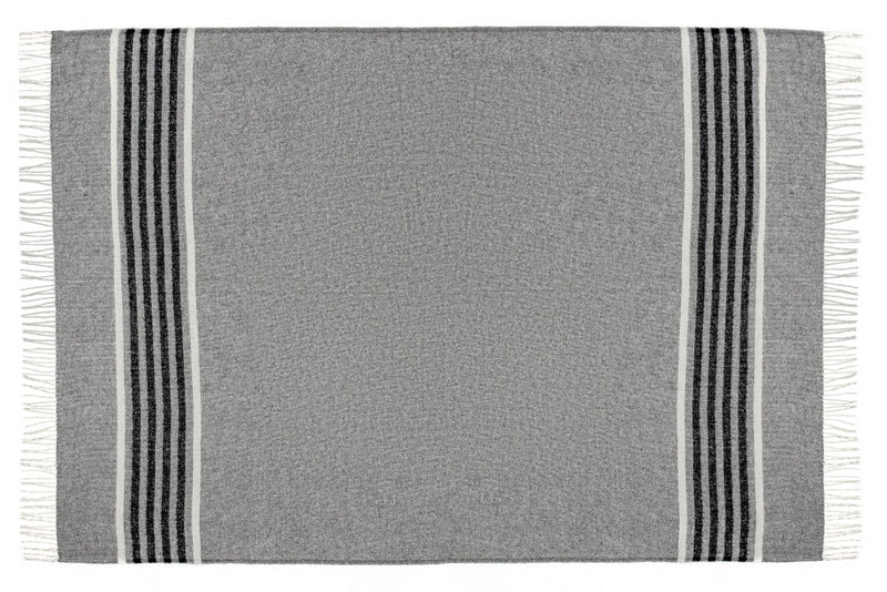 Richmond Throw - Reclaimed Wool Blend - Grey Payday Deals