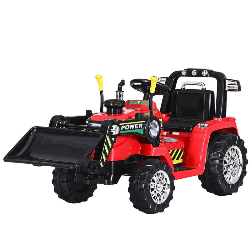 Rigo Kids Electric Ride On Car Bulldozer Digger Loader Remote 6V Red Payday Deals