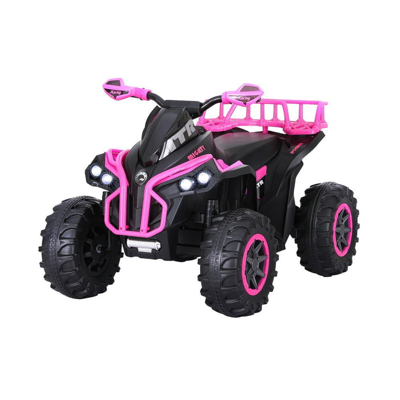 Rigo Kids Ride On Car ATV Quad Motorbike Storage Rack Electric Toys 12V Pink Payday Deals