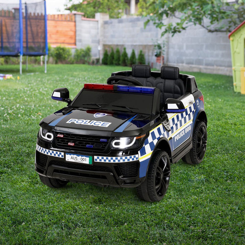 Rigo Kids Ride On Car Inspired Patrol Police Electric Powered Toy Cars Black Payday Deals