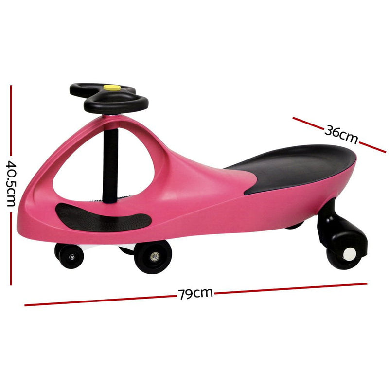 Rigo Kids Ride On Swing Car  - Pink Payday Deals