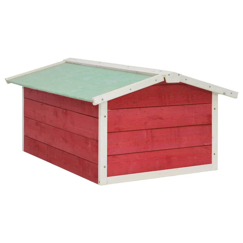 Robotic Lawn Mower Garage 72x87x50 cm Red and White Firwood Payday Deals