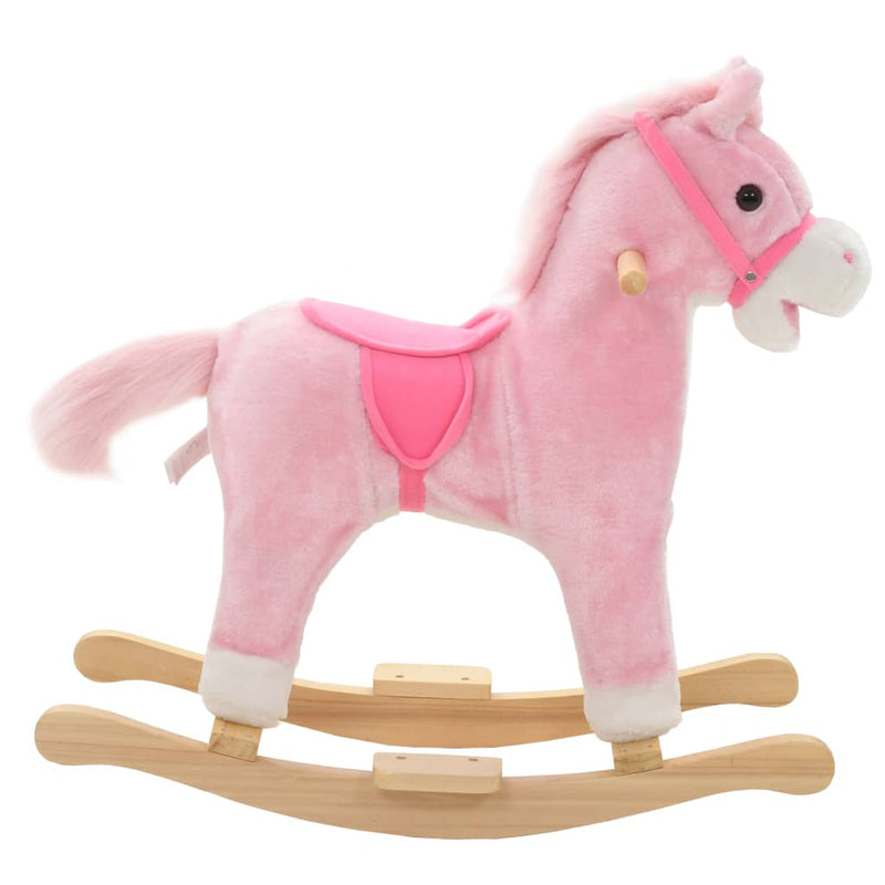 Rocking Animal Horse Plush 65x32x58 cm Pink Payday Deals