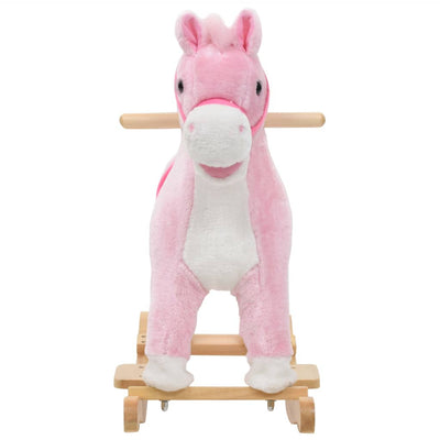 Rocking Animal Horse Plush 65x32x58 cm Pink Payday Deals