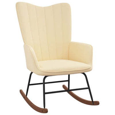 Rocking Chair Cream White Velvet Payday Deals