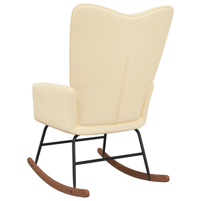 Rocking Chair Cream White Velvet Payday Deals