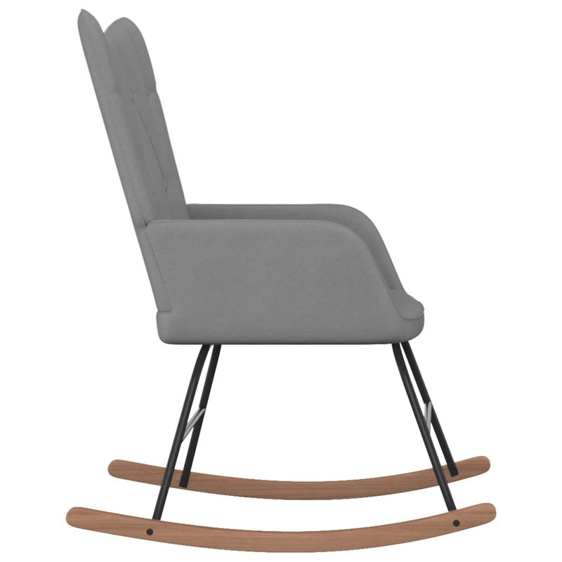 Rocking Chair Dark Grey Fabric Payday Deals