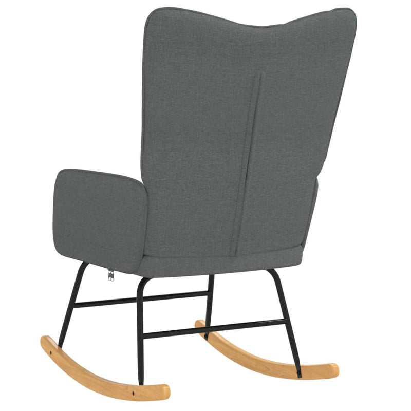 Rocking Chair Dark Grey Fabric Payday Deals