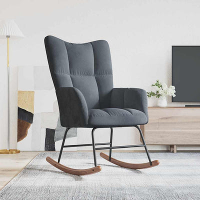 Rocking Chair Dark Grey Velvet Payday Deals