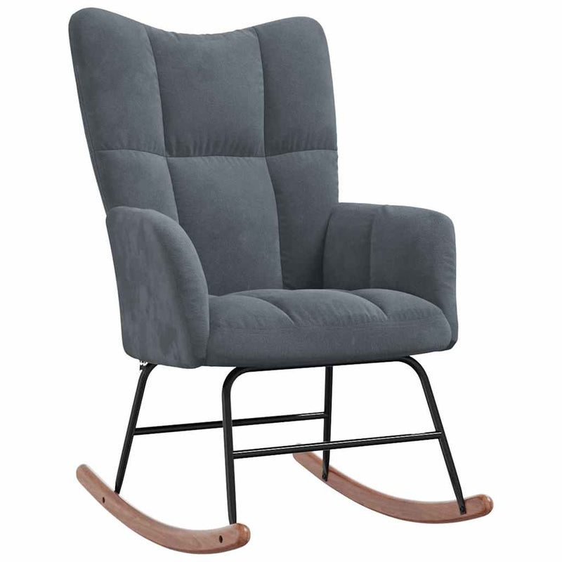 Rocking Chair Dark Grey Velvet Payday Deals