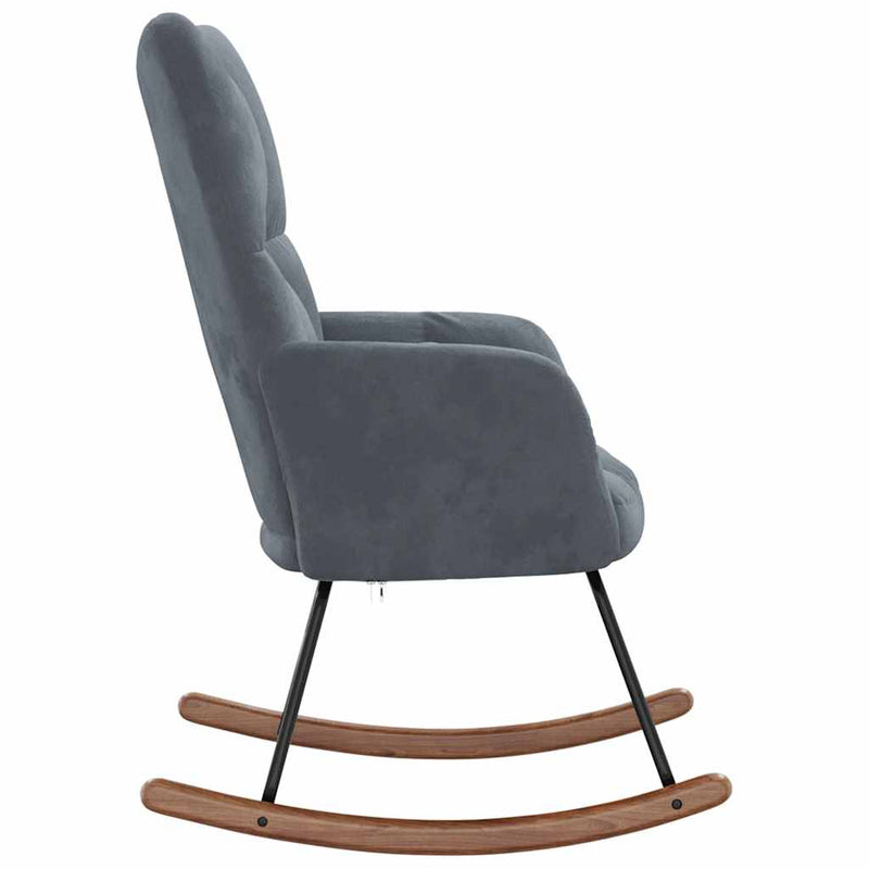 Rocking Chair Dark Grey Velvet Payday Deals
